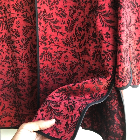 Chico's Red Floral Jacket - Picture 5 of 6